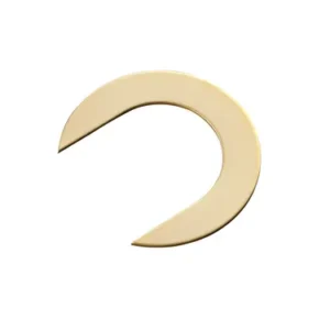 Brass C-Shim, 0.05mm Thick, Slot 10.5mm x OD 20mm, Pack of 10, CB010520005
