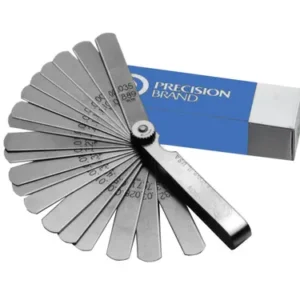 25 Piece Steel Feeler Gauge Fan Blade Assortment 1/2โณ Wide x 3โณ Long Rounded Blades, 19821