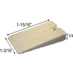 Vinyl (White) Wedgies Regular Flexible Installation Shim 1/4" High, 1.15"  Wide x 1.91"  Long, Pack of 200, 48805