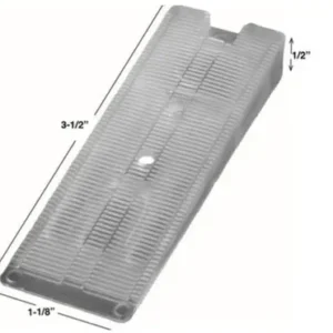 Vinyl (Clear) Wedgies Large Flexible Installation Shim 1/2" High, 2.36"  Wide x 3.54"  Long, Pack of 8, 48945