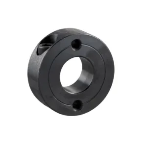 Wedge-lok Shaft Collar with 2 Threaded Holes, ID 10mm x OD 35mm, 15mm Long, Steel, S45C (Black Oxide Finish), SCK1015CN2