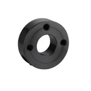 Wedge-lok Shaft Collar with 3 Threaded Holes, ID 35mm x OD 65mm, 20mm Long, Steel S45C (Black Oxide Finish), SCK3520CN2