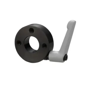 Wedge-lok Shaft Collar with 3 Threaded Holes and Lever, ID 10mm x OD 35mm, 15mm Long, Steel S45C (Black Oxide Finish), SCK1015CN3S
