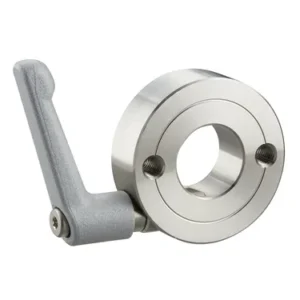 Wedge-lok Shaft Collar with 2 Threaded Holes and Lever, ID 15mm x OD 40mm, 15mm Long, 304 Stainless Steel, SCK1515SN2S