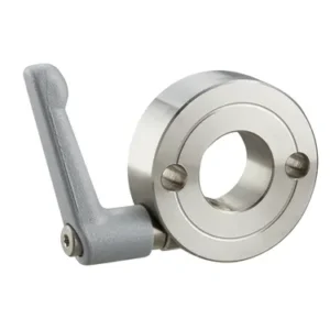 Wedge-lok Shaft Collar with 2 Holes and Lever, ID 30mm x OD 56mm, 15mm Long, 304 Stainless Steel, SCK3015SP2S