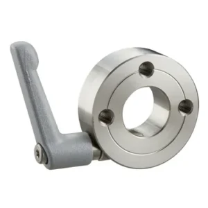 Wedge-lok Shaft Collar with 3 Countersunk Holes and Lever, ID 30mm x OD 56mm, 15mm Long, 304 Stainless Steel, SCK3015SZ3S