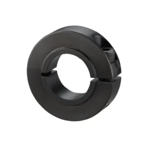 Slit Shaft Collar for Bearings, ID 4mm x OD 15mm, 8.5mm Long, Carbon Steel S45C (Black Oxide), SCS0408CB