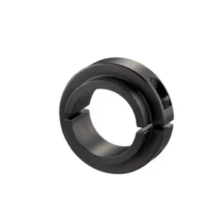 Slit Long Nose Shaft Collar for Bearings, ID 55mm x OD 80mm, 19mm Long, Carbon Steel S45C (Black Oxide), SCS5519CLB2