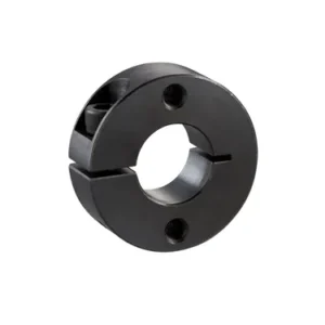 Slit Shaft Collar with 2 Threaded Holes, ID 40mm x OD 70mm, 18mm Long, Carbon Steel S45C (Black Oxide), SCS4018CN2