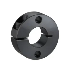 Slit Shaft Collar with 2 Holes, ID 6mm x OD 20mm, 8mm Long, Carbon Steel S45C (Black Oxide), SCS608CP2