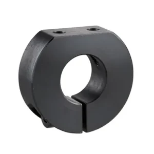 Slit D-Cut Shaft Collar with Threaded Holes, ID 8mm x OD 30mm, 15mm Long, Carbon Steel S45C (Black Oxide), SCS0815CTN