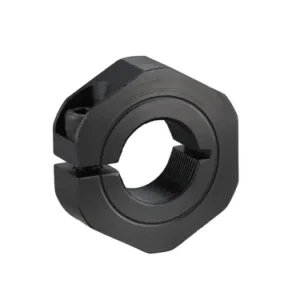 Slit Hexagonal Shaft Collar with Threaded Inner Diameter, M8(0.75P) x OD 25mm, 9mm Long, Carbon Steel SGD3 (Black OxInner Diametere Finish), SCS08H09CH
