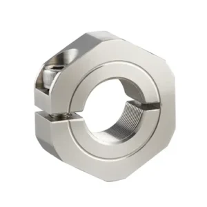 Slit Hexagonal Shaft Collar with Threaded Inner Diameter M16(1.0P) x OD 39mm, 14mm, 303 Stainless Steel, SCS16H14SH