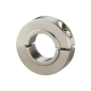 Slit Shaft Collar for Bearings, ID 40mm x OD 70mm, 17mm Long, Carbon Steel S45C (Electroless Nickel Plating), SCS4017MB3