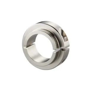 Slit Long Nose Shaft Collar for Bearings, ID 55mm x OD 80mm, 19mm Long, Carbon Steel S45C (Electroless Nickel Plating), SCS5519MLB1