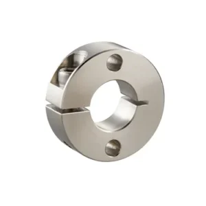Slit Shaft Collar with 2 Holes, ID 6mm x OD 20mm, 10mm Long, Carbon Steel S45C (Electroless Nickel Plating), SCS0610MP2