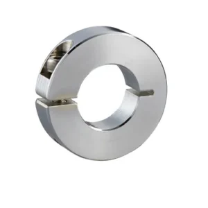 Slit Shaft Collar, ID 8mm x OD 25mm, 8mm Long, Carbon Steel S45C (Nickel Chrome Plating), SCS0808N