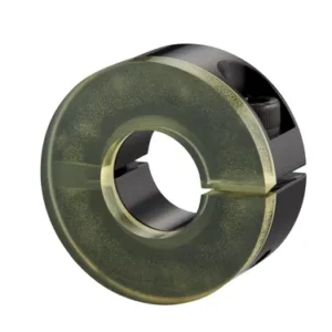 Slit Shaft Collar with Damper, ID 8mm x OD 30mm, 18mm Long, Carbon Steel S45C (Cation Electrodeposition Coating), SCS0818ZD