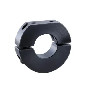 Split D-Cut Shaft Collar with Threaded Holes, ID 50mm x OD 85mm, 22mm Long, Carbon Steel S45C (Black Oxide), SCSS5022CTN