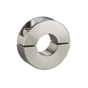 Split Shaft Collar, ID 8mm x OD 22mm, 6mm Long, Carbon Steel S45C (Electroless Nickel Plating), SCSS0806M