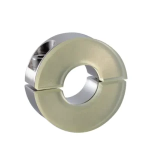 Split Shaft Collar with Damper, ID 8mm x OD 30mm, 18mm Long, Carbon Steel S45C (Electroless Nickel Plating), SCSS0818MD
