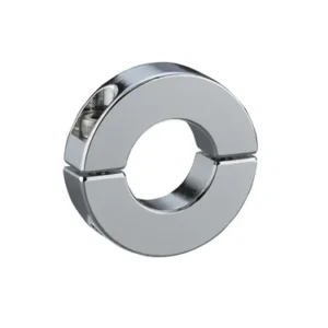 Split Shaft Collar, ID 8mm x OD 25mm, 8mm Long, Carbon Steel S45C (Nickel Chrome Plating), SCSS0808N