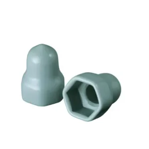 Bolt And Nut Combination Cap For M10 Bolts, Hex Height 8.7mm x Bolt Height 19mm, Hex Width 16mm, PVC (Gray), Pack of 1, HLEP10-P