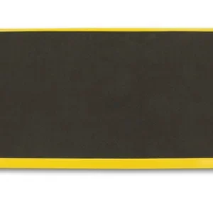 Ergomat Bubble Down With Yellow Bevel Mat, 120cm Long x 120cm Wide, 1.5cm Thick, Polyurethane (Grey), BD120120-YB