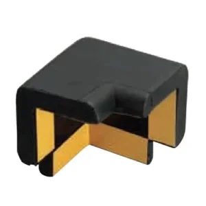 Three-way Flat Protective Corner Bracket (For BP3), 35mm x 45mm Wide, 60mm Long, Black, BP15