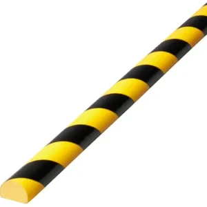 Rounded Protective Foam For Flat Surfaces, 40mm Wide x 1 Metre Long, Yellow and Black, BP4-L1