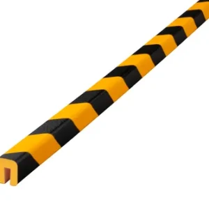Flat Protective Foam For Edges, 26mm Wide x 30mm High, 1 Metre Long, Yellow and Black, BP8-L1