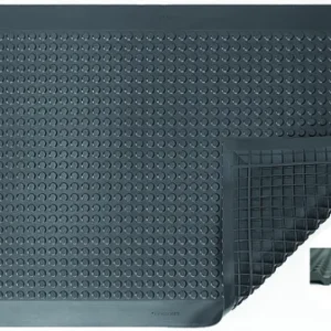 Ergomat Nitril Smooth Mat, 160cm Long x 100cm Wide x 1.1cm Thick, Nitrile Rubber (Black), ENS100160