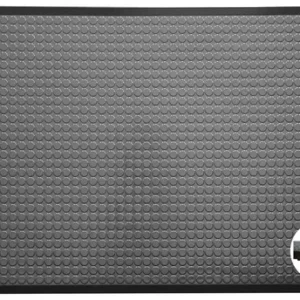 Ergomat Infinity Deluxe Mat, 120cm Long x 120cm Wide, 1.5cm Thick, Polyurethane (Black), IND120120-BK