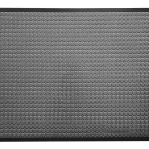 Ergomat Infinity Smooth Mat, 120cm Long x 120cm Wide, 1.1cm Thick, Polyurethane (Black), INS120120-BK