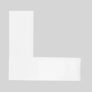 Floor Marking Tape, L-shaped, 150mm Long x 150mm Wide, White, PVC, LPL1