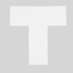 Floor Marking Tape, T-shaped, 150mm Long x 150mm Wide, White, PVC, LPT1