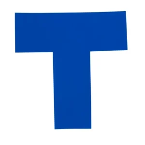 Floor Marking Tape, T-shaped, 150mm Long x 150mm Wide, Blue, PVC, LPT5