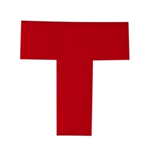 Floor Marking Tape, T-shaped, 150mm Long x 150mm Wide, Red, PVC, LPT6
