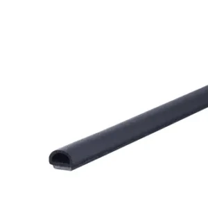 D-Shaped Rubber Seal with Stronger Adhesive, 12.7mm Wide x 12.7mm High, EPDM (Black), TRS1-3-L1