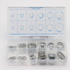 300 Piece Snap Ring Assortment, Spring Steel, 12900