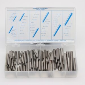 100 Piece Taper Pin Assortment, Steel, 12907
