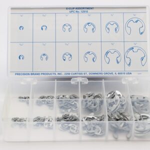 265 Piece E-Clip Assortment, Carbon Steel, 12910