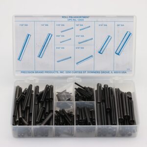 300 Piece Roll Pin Assortment, Spring Steel, 12925