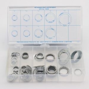 140 Piece Retaining Ring Assortment, Steel, 12935