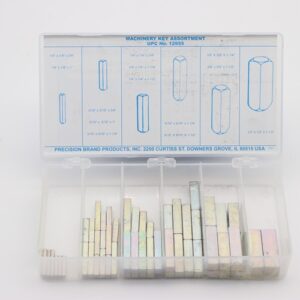 58 Piece Machinery Key Assortment, Steel, 12955