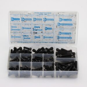 190 Piece Socket Head Cap Screw Assortment, Alloy Steel, 12970