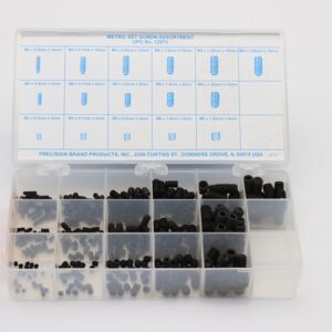 375 Piece Metric Set Screw Assortment, Alloy Steel, 12975