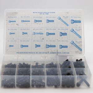 255 Piece Metric Socket Head Cap Screw Assortment, Alloy Steel, 12980