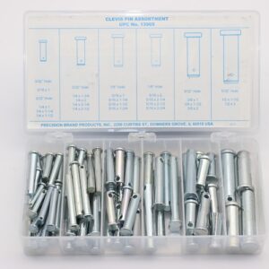 83 Piece Clevis Pin Assortment, Carbon Steel, 13965
