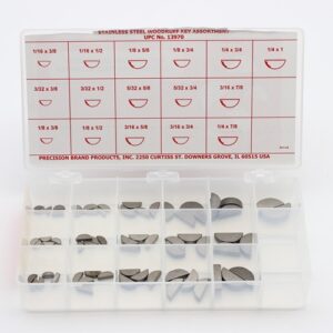 66 Piece Stainless Steel Woodruff Key Assortment, 13970
